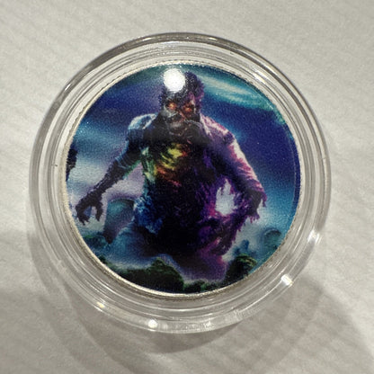 Crypt 1331 Hayleybug 1/10th oz Halloween - Zombilly - .999 Fine Silver Art Round - toyscardscomics