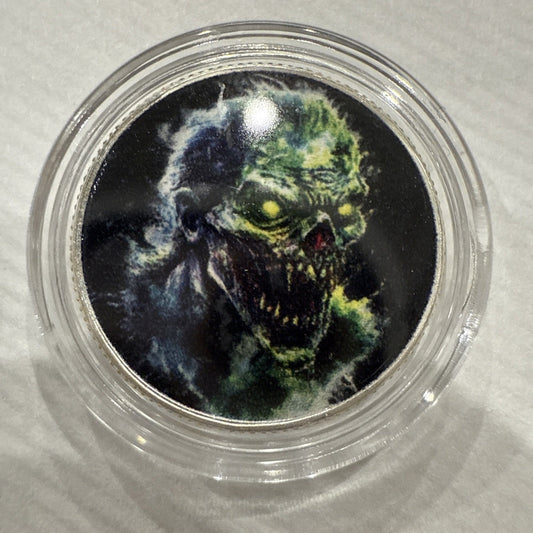 Crypt 1331 Hayleybug Mint Halloween 1/10 Oz - Me Eat Face - 999 Silver Art Round - toyscardscomics