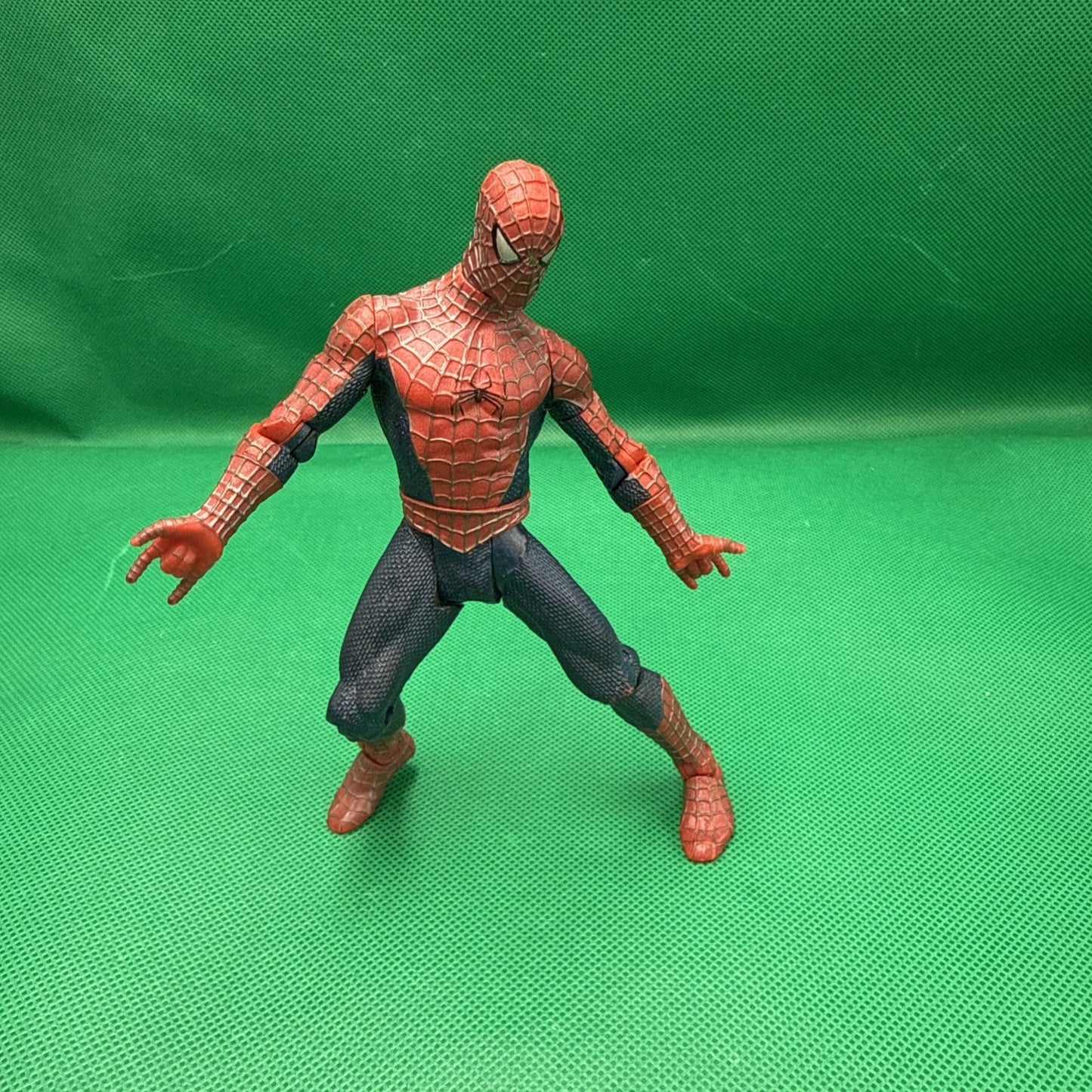 2002 Spider-Man The Movie Super Poseable 6" Tobey Maguire Marvel Toybiz Raimi