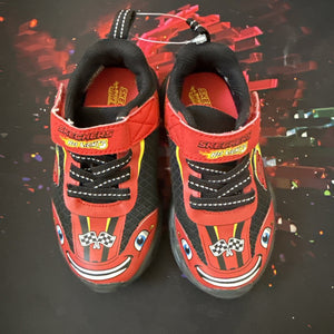 Skechers Thermo Flash Shoe Toddlers 5 Red Black Light Up Adventure Racer Sneaker