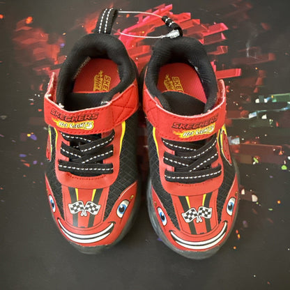 Skechers Thermo Flash Shoe Toddlers 5 Red Black Light Up Adventure Racer Sneaker