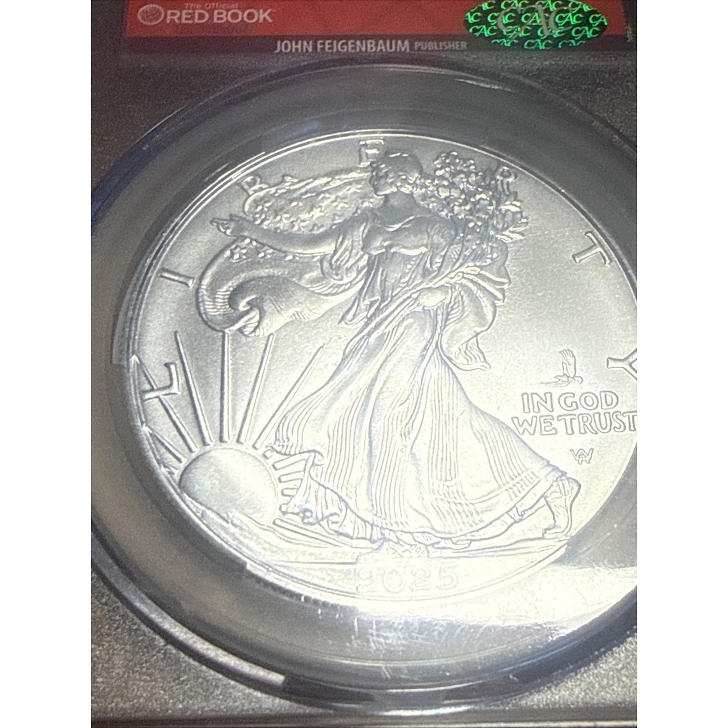 2025 (P) Silver Eagle, EAGLE PRIVY, certified MS 69 by CAC!