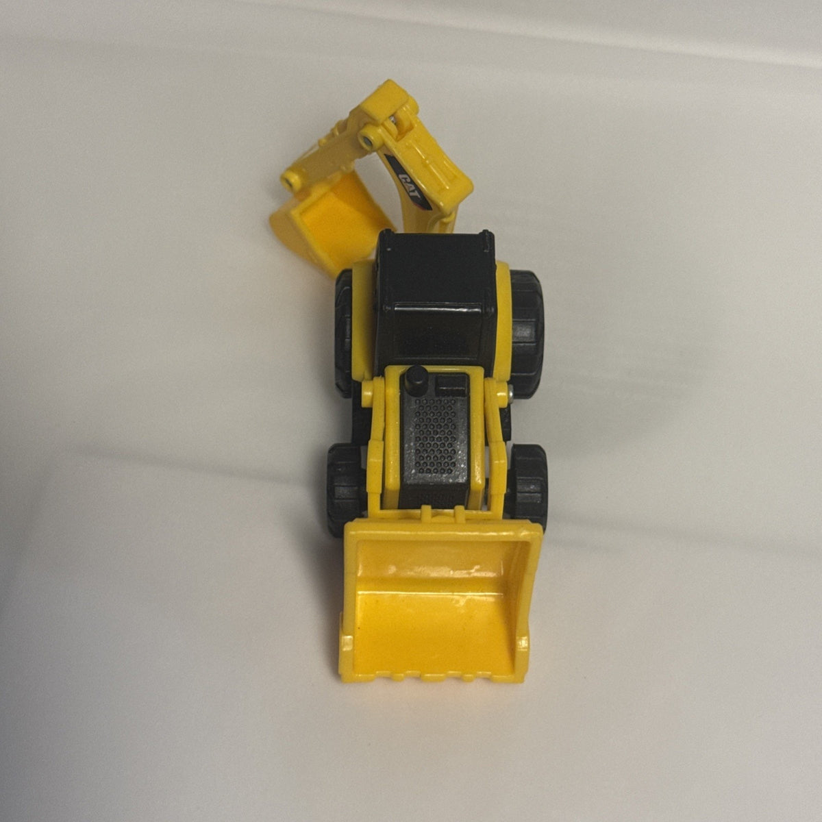 Mini Machines Vat Front Loader Backhoe 1:64 Scale Yellow Excavator