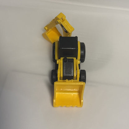 Mini Machines Vat Front Loader Backhoe 1:64 Scale Yellow Excavator
