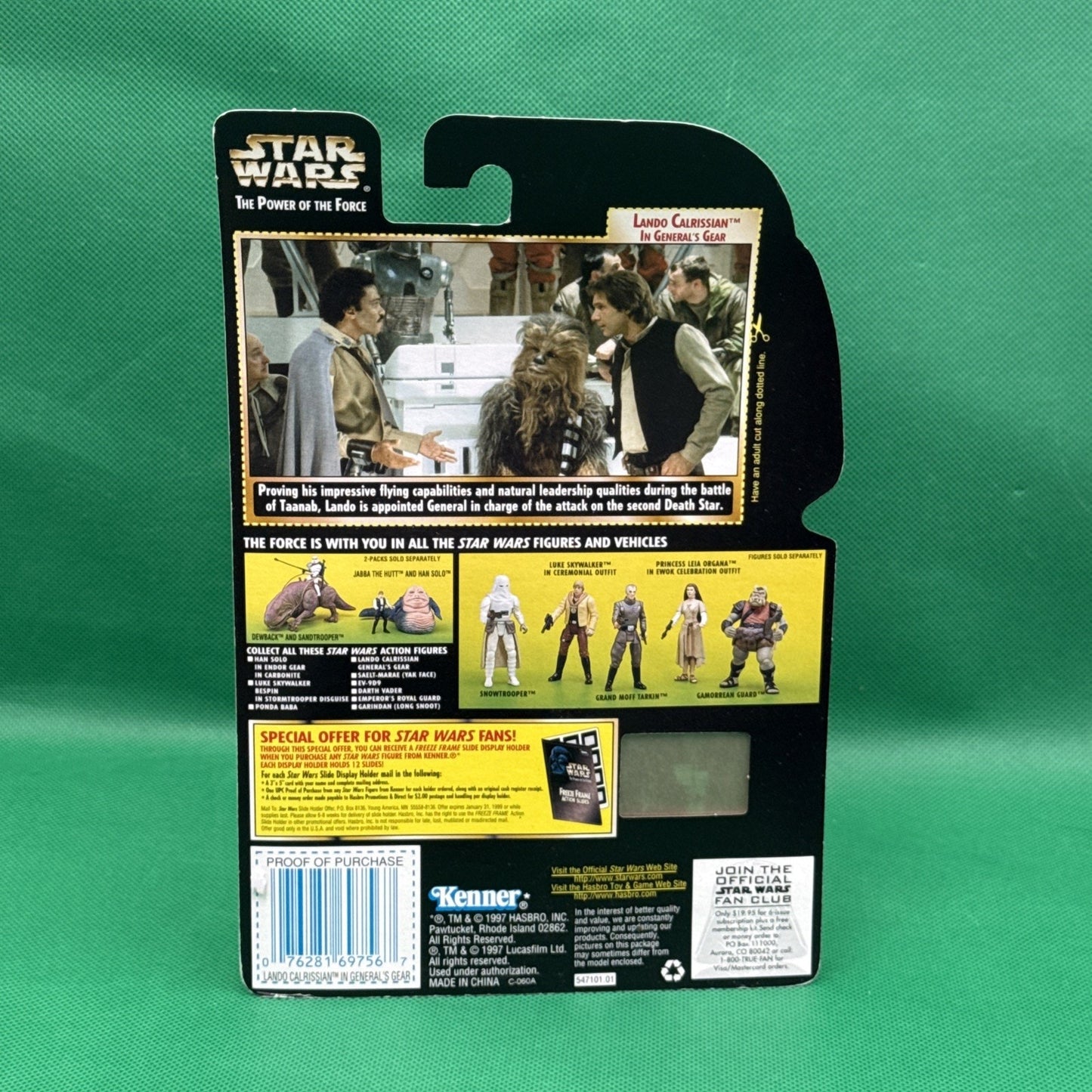 Action Figure NIB - Kenner Green Star Wars Power of the Force Lando Calrissian