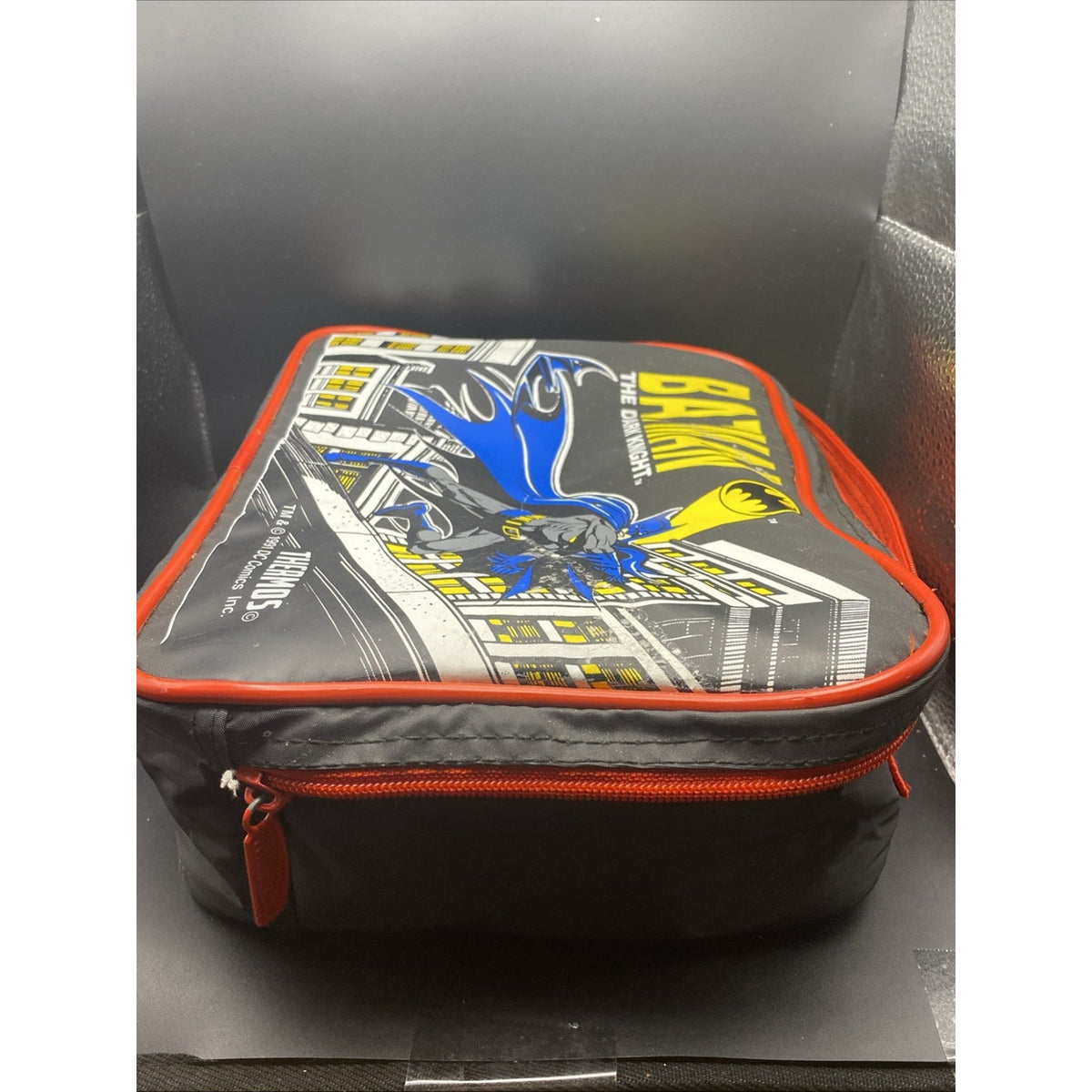 Vintage Batman The Dark Knight Lunch Box 1991 Thermos Soft Collectible