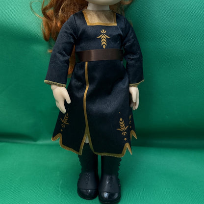 Disney Frozen 2 Princess Anna Doll Jakks Pacific Black Dress & Matching Boots