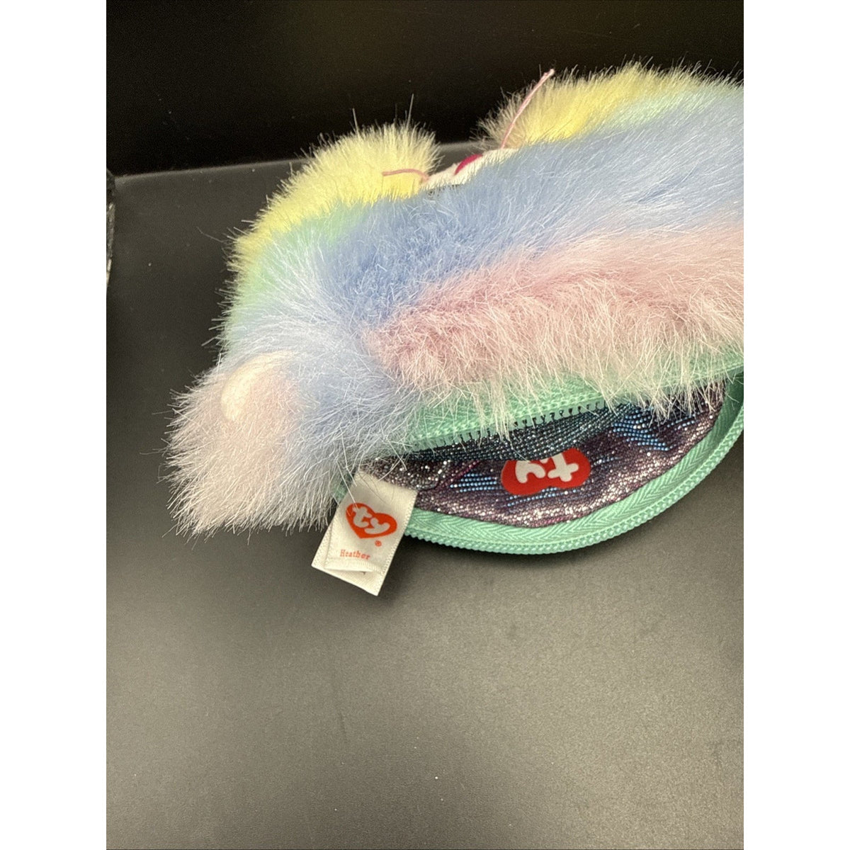 TY Fashion Beanie Boos "Heather" the Cat Mini Purse Strap Missing