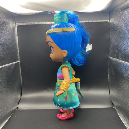 Nickelodeon Shimmer and Shine Doll Blue Hair Green Dress Gold Accessories Talks