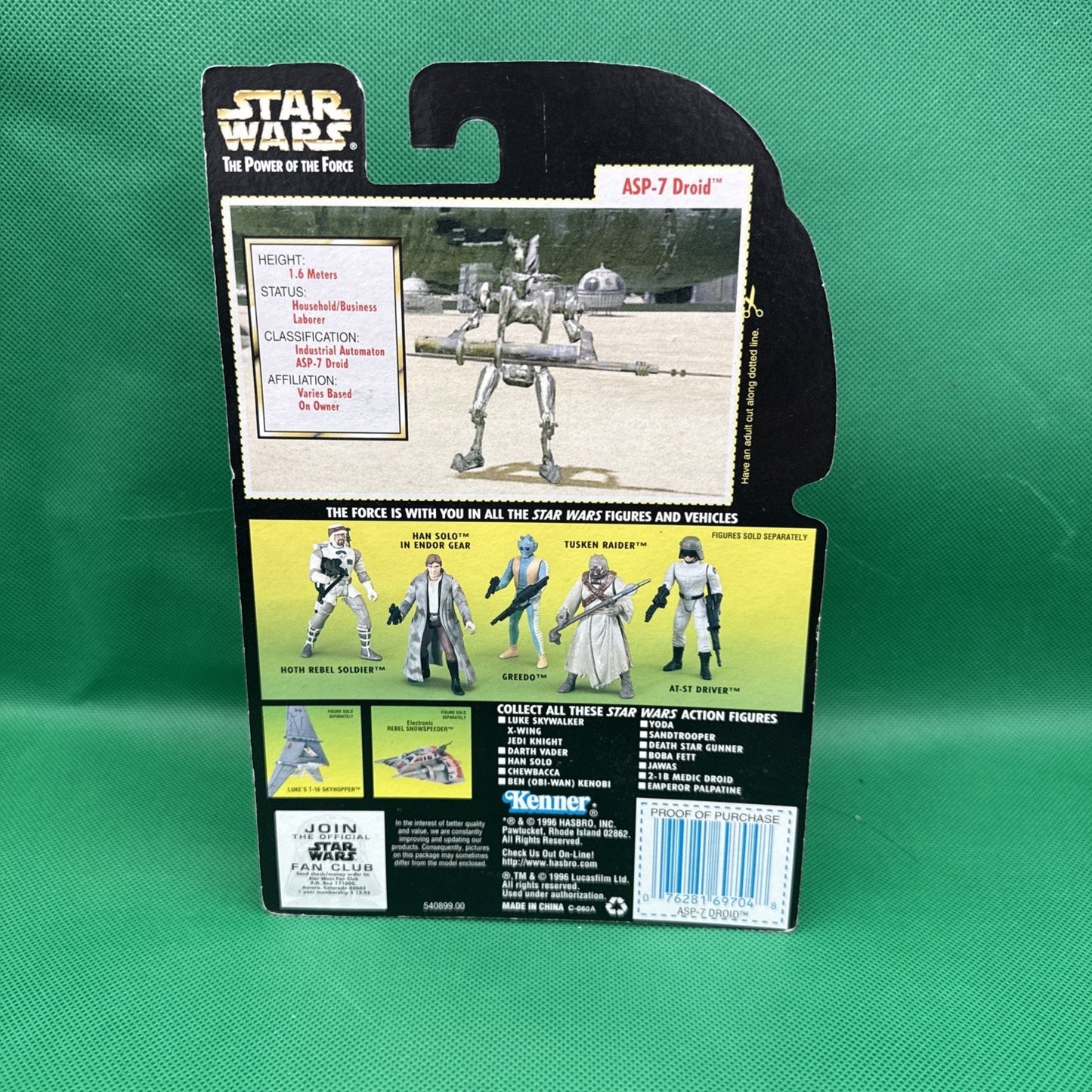 Vintage Star Wars POTF ASP-7 Droid Action Figure Kenner 3.75in MOC Sealed