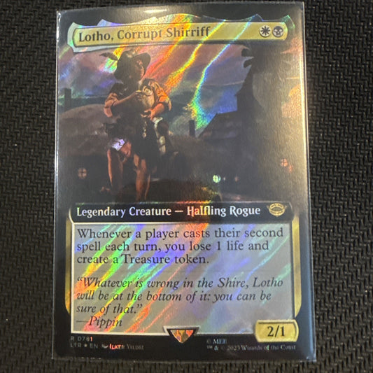 Wizards of the Coast Lotho, Corrupt Shirriff Extended Art Foil Rare LOTR 0781