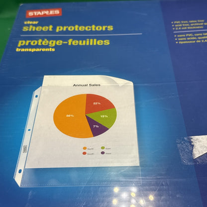 Clear Sheet Protectors - 200 Count per box Unopened Ships Free