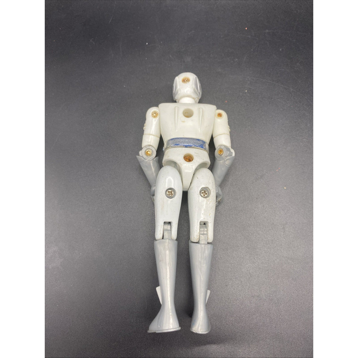 1993 Trendmasters Masterbotix Power Bots Echo Action Figure White VTG 4.5"