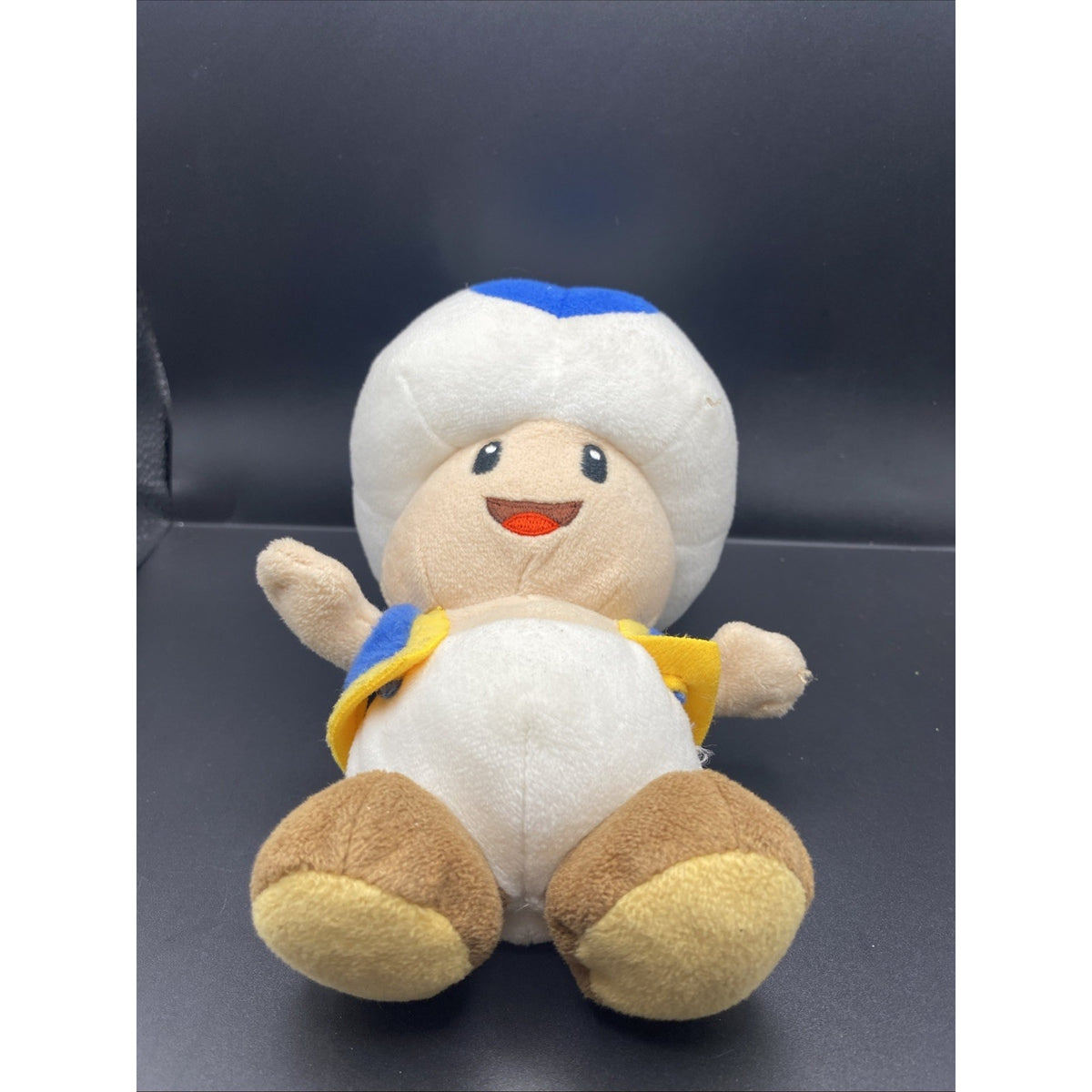Super Mario - 2010 Toad 8 Inch Collectible Plush San-ei Little Buddy Blue