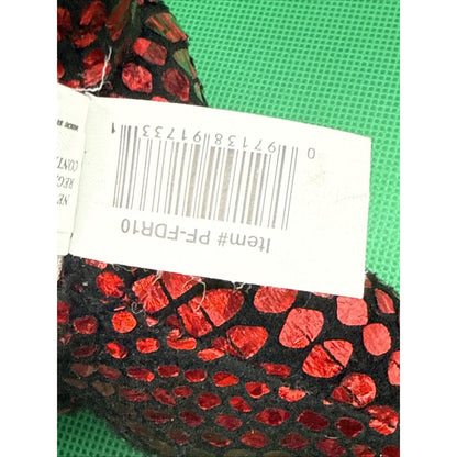 Nanco Red Winged Dragon Snake Scales Plush Toy Black Silver Iridescent 13" 2020