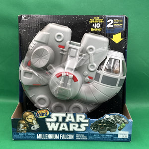 NEW MIGHTY BEANZ STAR WARS MILLENNIUM FALCON + EXCLUSIVE CHEWBACCA & HAN SOLO