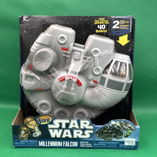 NEW MIGHTY BEANZ STAR WARS MILLENNIUM FALCON + EXCLUSIVE CHEWBACCA & HAN SOLO