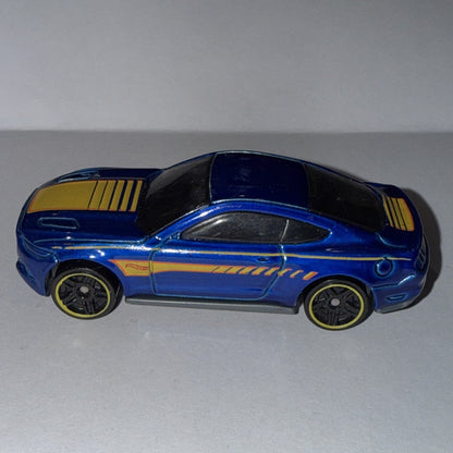 Hot Wheels Ford Mustang GT Diecast Blue & Yellow Car (2015)
