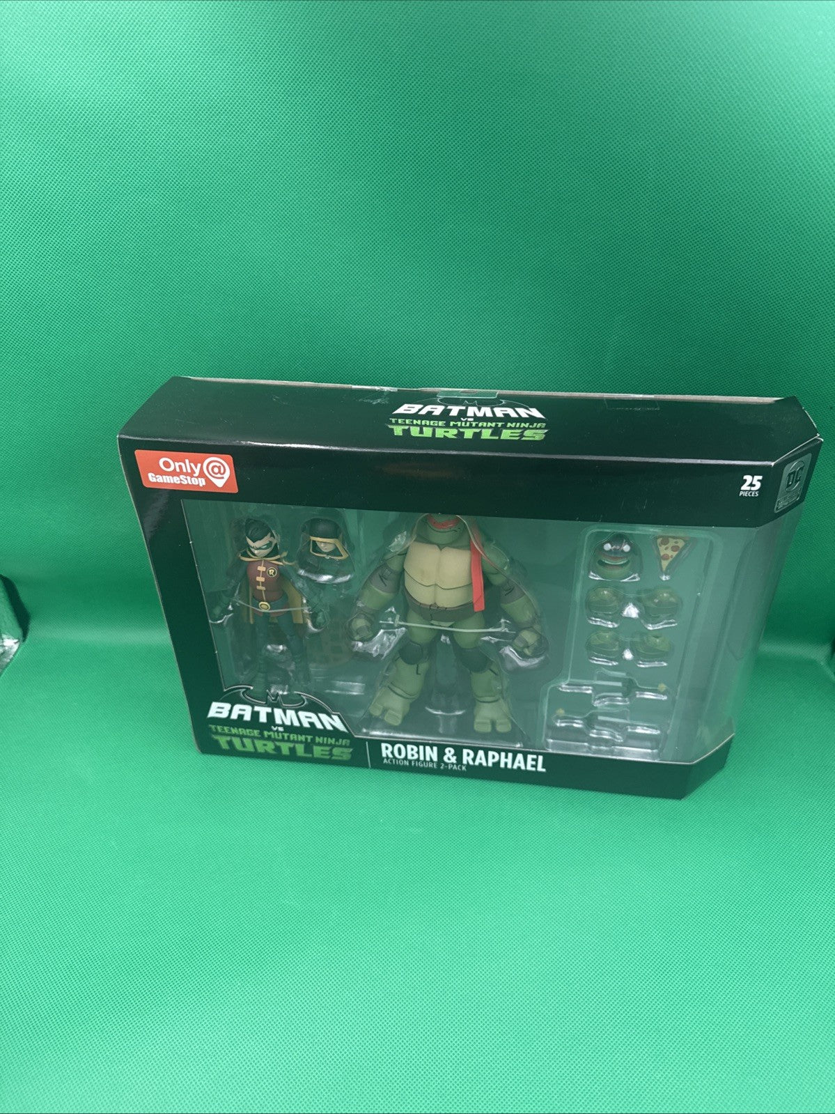 DC Collectibles Batman Vs TMNT Ninja Turtles Robin & Raphael GameStop 2 Pack - toyscardscomics