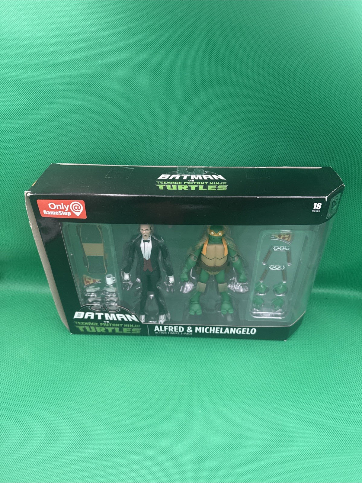 DC Collectibles GameStop Batman VS TMNT Alfred & Michelangelo Action Figure Set - toyscardscomics