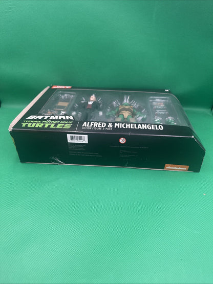 DC Collectibles GameStop Batman VS TMNT Alfred & Michelangelo Action Figure Set - toyscardscomics