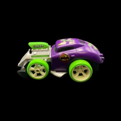 DC Comics Shake N Go Joker Car Ratrod Vehicle Purple Batman Sound Toy Mattel - toyscardscomics