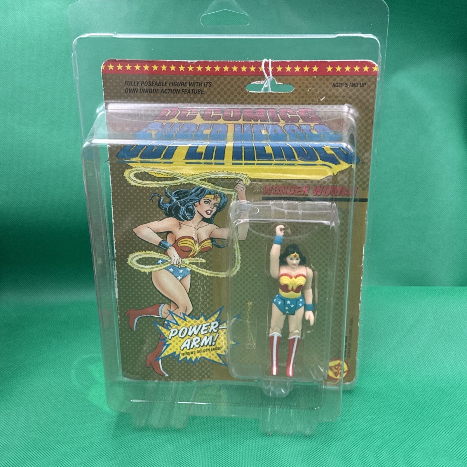  - DC COMICS SUPER HEROES - ACTION FIGURE - WONDER WOMAN - TOY BIZ - MOC - 1989 - toyscardscomics