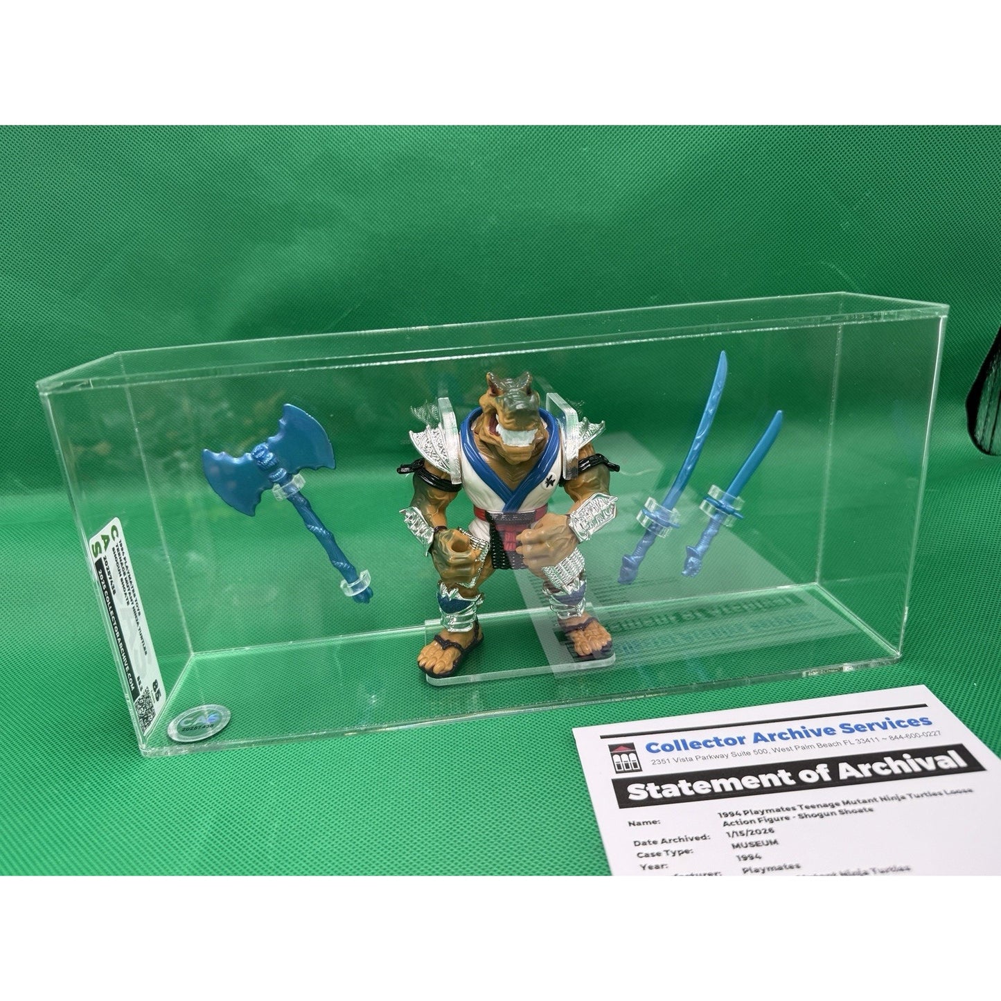1994 Shogun SHOATE TMNT Playmates Figure MOC BLUE VARIANT 100% CAS 85