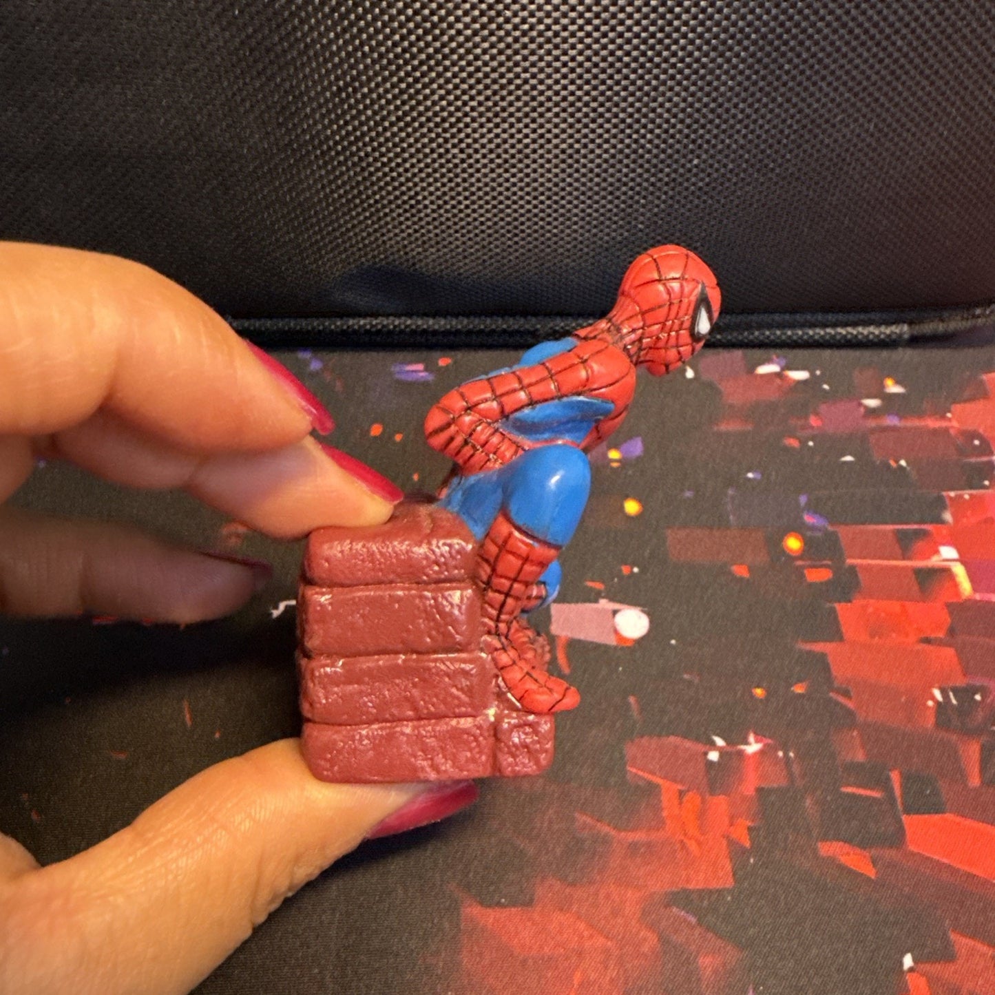 Marvel 1995 Spider-Man Animated Rubber 3" Figure Tsumura Intl