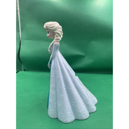 Disney Frozen Elsa Piggy Bank Plastic 6 Inch Collectible Blue Dress