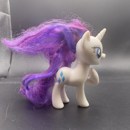Rarity My Little Pony MLP 3" G4 Hasbro 2010 Purple Hair Brushable