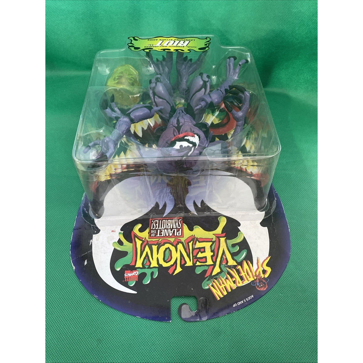 Vintage 1996 ToyBiz Spider-Man Venom Planet Of Symbiotes RIOT Figure NEW