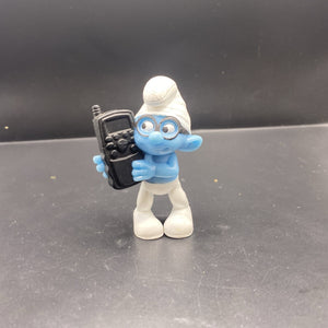 2011 McDonald's Brainy Smurf Animation Figure The Smurfs 2.75"