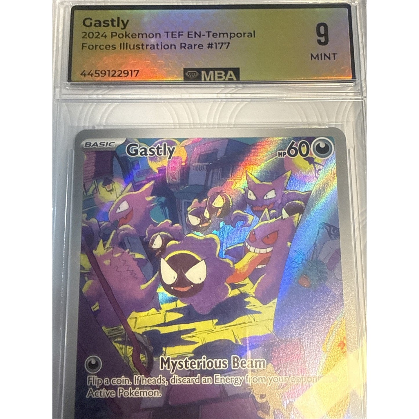 Pokemon 2024 Gastly 177/162 Illustration Rare Temporal Forces MBA 9