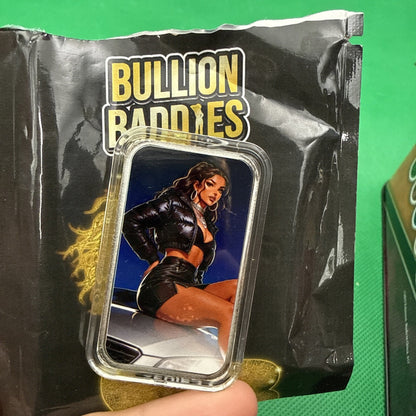 Bullion Baddies Series 7 Backstage Seduction Cashmere Kira 1 oz Silver Bar
