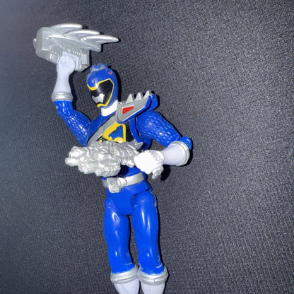 Dino Charge Power Rangers Blue Ranger 5" Figure Bandai 2015 - toyscardscomics