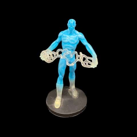 Disney Marvel Comics Figurine Electro Spider Man Villain Cake Topper Blue Clear - toyscardscomics