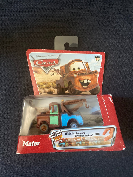 Disney Pixar "Cars" 'Mater' Pullbax Pull Back Motor Toy Truck 2005 - toyscardscomics