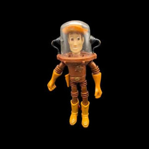 Disney Toy Story Space Sheriff Woody Figure Flying Rockets 6" Bronze Astronaut