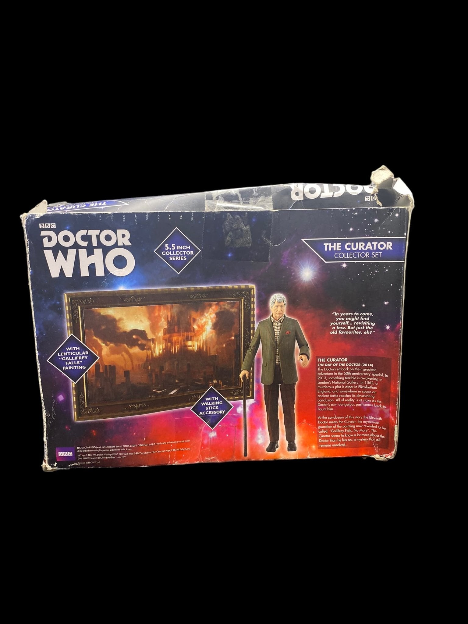 Doctor Who The Curator Collector Set w/ "Gallifrey Falls" Painting and Tom Baker - toyscardscomics