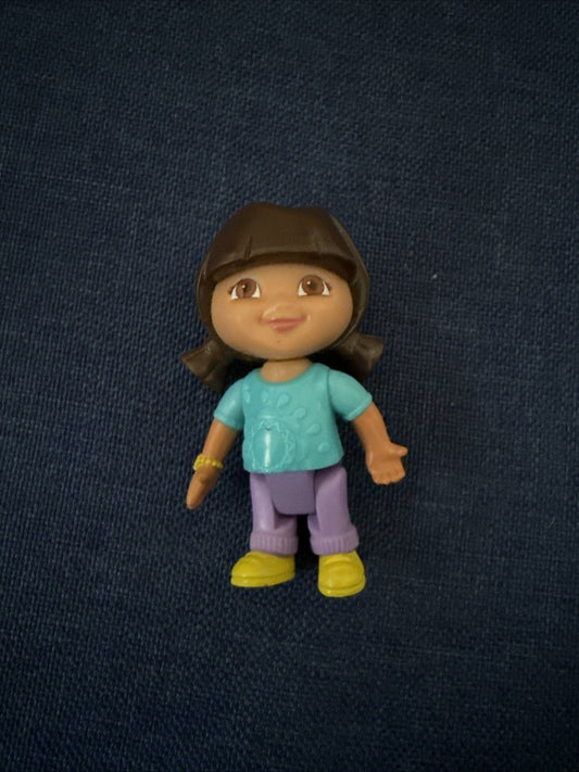 Dora the Explorer 2.5” Action Figure Blue Purple Outfit Nickelodeon Toy - toyscardscomics