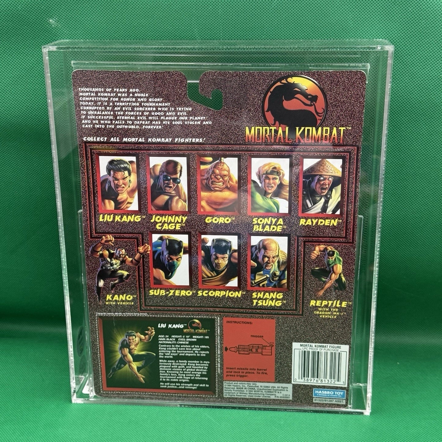 Mortal Kombat Liu Kang Action Figure 1994 Hasbro CAS 85