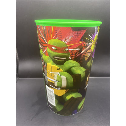 Unique TMNT Party Plastic Cup Green Rim Leonardo & Raphael TM-22T