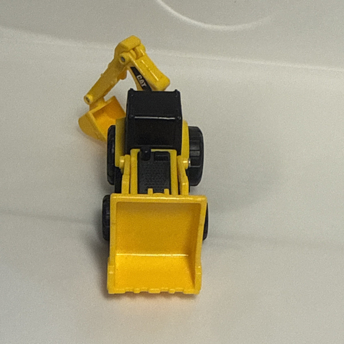 Mini Machines Vat Front Loader Backhoe 1:64 Scale Yellow Excavator