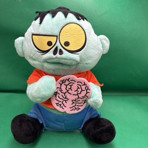 Gemmy Zombie Halloween Animated Brain Eating Plush Sound WORKS