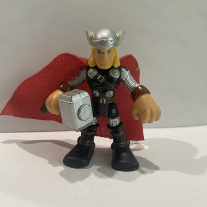 Playskool Marvel Super Hero Adventures THOR Figure With Silver Hammer