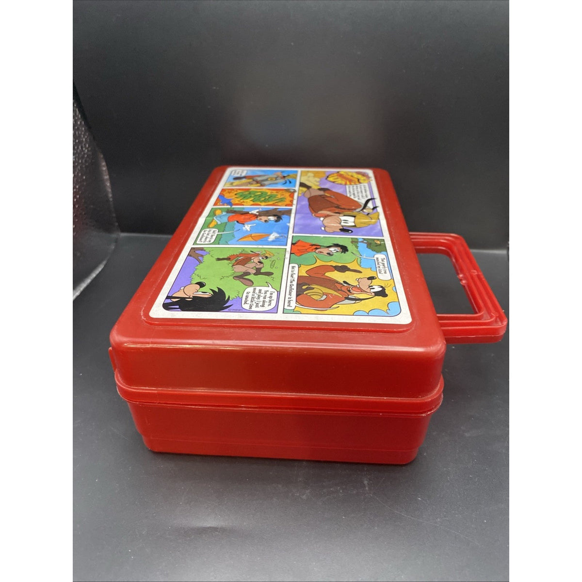Vintage Goofy Disney Cook’d Comic Up Whirley Drink Works Pencil Box Lunch Box