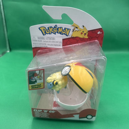 Pokemon Clip N Go Mareep 2" Level PokeBall Action Battle Figure