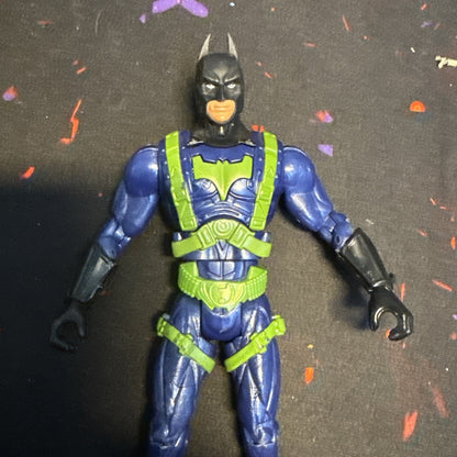 Vintage 2005 Batman Begins Drop Attack Action Figure Toy Blue Green Mattel