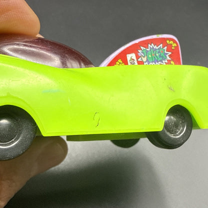 Vintage 2000 Carl's Jr Hardees DC Comics The Joker Mobile Green Toy Car Loose